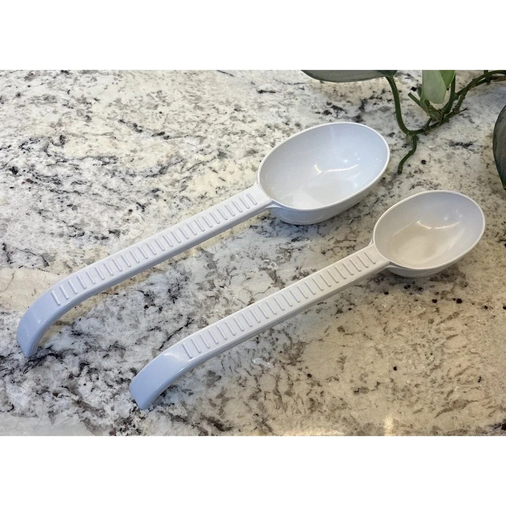 Weight Watchers Measuring Serving Scoop Spoons 1/2 & 1 Cup Portion USA White WW